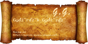 Györök Győző névjegykártya