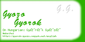 gyozo gyorok business card